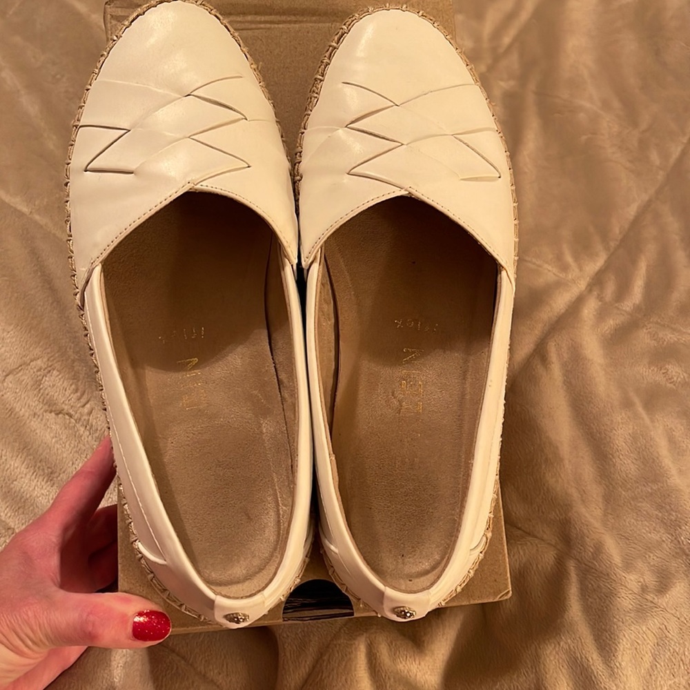 White espadrilles flats